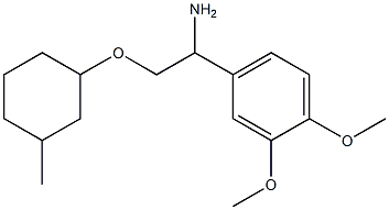 4-{1-amino-2-[(3-methylcyclohexyl)oxy]ethyl}-1,2-dimethoxybenzene Struktur