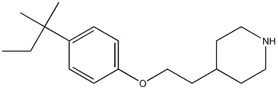 4-{2-[4-(2-methylbutan-2-yl)phenoxy]ethyl}piperidine Struktur