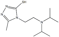 4-{2-[bis(propan-2-yl)amino]ethyl}-5-methyl-4H-1,2,4-triazole-3-thiol Struktur