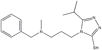 4-{3-[benzyl(methyl)amino]propyl}-5-(propan-2-yl)-4H-1,2,4-triazole-3-thiol Struktur