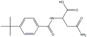 4-amino-2-[(4-tert-butylbenzoyl)amino]-4-oxobutanoic acid Struktur