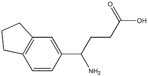 4-amino-4-(2,3-dihydro-1H-inden-5-yl)butanoic acid Struktur