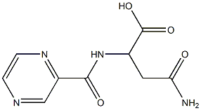 4-amino-4-oxo-2-[(pyrazin-2-ylcarbonyl)amino]butanoic acid Struktur