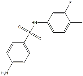 4-amino-N-(3-fluoro-4-methylphenyl)benzenesulfonamide Struktur