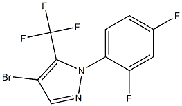 4-bromo-1-(2,4-difluorophenyl)-5-(trifluoromethyl)-1H-pyrazole Struktur