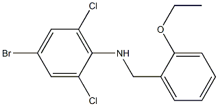 4-bromo-2,6-dichloro-N-[(2-ethoxyphenyl)methyl]aniline Struktur