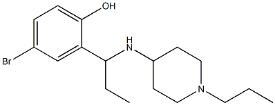 4-bromo-2-{1-[(1-propylpiperidin-4-yl)amino]propyl}phenol Struktur