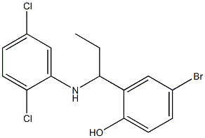 4-bromo-2-{1-[(2,5-dichlorophenyl)amino]propyl}phenol Struktur