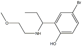 4-bromo-2-{1-[(2-methoxyethyl)amino]propyl}phenol Struktur