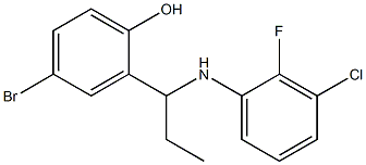 4-bromo-2-{1-[(3-chloro-2-fluorophenyl)amino]propyl}phenol Struktur