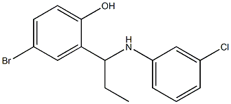 4-bromo-2-{1-[(3-chlorophenyl)amino]propyl}phenol Struktur