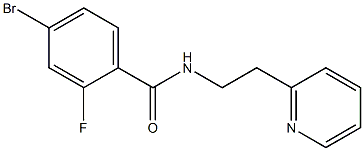 4-bromo-2-fluoro-N-(2-pyridin-2-ylethyl)benzamide Struktur