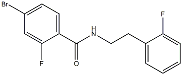 4-bromo-2-fluoro-N-[2-(2-fluorophenyl)ethyl]benzamide Struktur