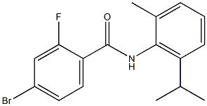 4-bromo-2-fluoro-N-[2-methyl-6-(propan-2-yl)phenyl]benzamide Struktur