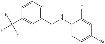 4-bromo-2-fluoro-N-{[3-(trifluoromethyl)phenyl]methyl}aniline Struktur