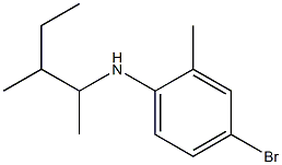 4-bromo-2-methyl-N-(3-methylpentan-2-yl)aniline Struktur