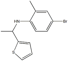 4-bromo-2-methyl-N-[1-(thiophen-2-yl)ethyl]aniline Struktur