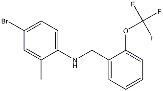 4-bromo-2-methyl-N-{[2-(trifluoromethoxy)phenyl]methyl}aniline Struktur