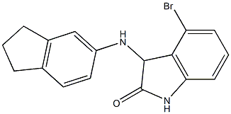 4-bromo-3-(2,3-dihydro-1H-inden-5-ylamino)-2,3-dihydro-1H-indol-2-one Struktur