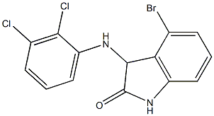 4-bromo-3-[(2,3-dichlorophenyl)amino]-2,3-dihydro-1H-indol-2-one Struktur