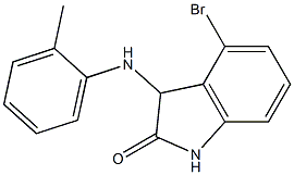 4-bromo-3-[(2-methylphenyl)amino]-2,3-dihydro-1H-indol-2-one Struktur