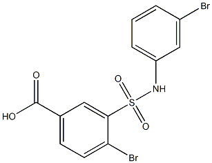 4-bromo-3-[(3-bromophenyl)sulfamoyl]benzoic acid Struktur