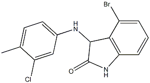 4-bromo-3-[(3-chloro-4-methylphenyl)amino]-2,3-dihydro-1H-indol-2-one Struktur