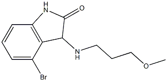 4-bromo-3-[(3-methoxypropyl)amino]-2,3-dihydro-1H-indol-2-one Struktur