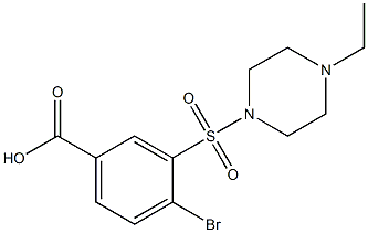 4-bromo-3-[(4-ethylpiperazine-1-)sulfonyl]benzoic acid Struktur