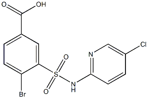 4-bromo-3-[(5-chloropyridin-2-yl)sulfamoyl]benzoic acid Struktur