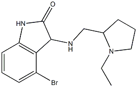 4-bromo-3-{[(1-ethylpyrrolidin-2-yl)methyl]amino}-2,3-dihydro-1H-indol-2-one Struktur