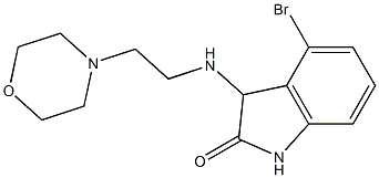 4-bromo-3-{[2-(morpholin-4-yl)ethyl]amino}-2,3-dihydro-1H-indol-2-one Struktur