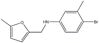 4-bromo-3-methyl-N-[(5-methylfuran-2-yl)methyl]aniline Struktur