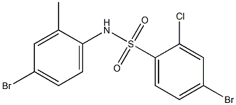 4-bromo-N-(4-bromo-2-methylphenyl)-2-chlorobenzene-1-sulfonamide Struktur