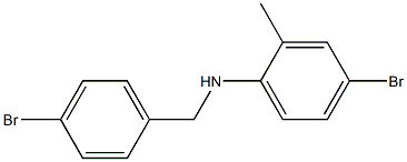 4-bromo-N-[(4-bromophenyl)methyl]-2-methylaniline Struktur