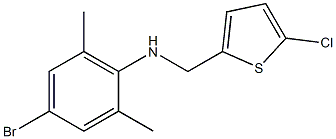 4-bromo-N-[(5-chlorothiophen-2-yl)methyl]-2,6-dimethylaniline Struktur