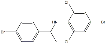 4-bromo-N-[1-(4-bromophenyl)ethyl]-2,6-dichloroaniline Struktur