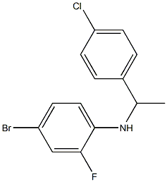 4-bromo-N-[1-(4-chlorophenyl)ethyl]-2-fluoroaniline Struktur