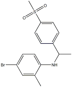 4-bromo-N-[1-(4-methanesulfonylphenyl)ethyl]-2-methylaniline Struktur