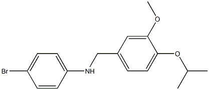 4-bromo-N-{[3-methoxy-4-(propan-2-yloxy)phenyl]methyl}aniline Struktur