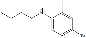 4-bromo-N-butyl-2-methylaniline Struktur