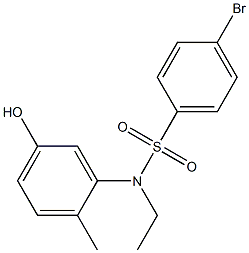 4-bromo-N-ethyl-N-(5-hydroxy-2-methylphenyl)benzene-1-sulfonamide Struktur