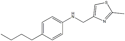 4-butyl-N-[(2-methyl-1,3-thiazol-4-yl)methyl]aniline Struktur