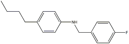 4-butyl-N-[(4-fluorophenyl)methyl]aniline Struktur