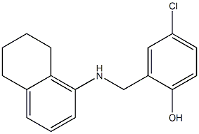 4-chloro-2-[(5,6,7,8-tetrahydronaphthalen-1-ylamino)methyl]phenol Struktur