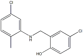 4-chloro-2-{[(5-chloro-2-methylphenyl)amino]methyl}phenol Struktur