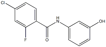 4-chloro-2-fluoro-N-(3-hydroxyphenyl)benzamide Struktur