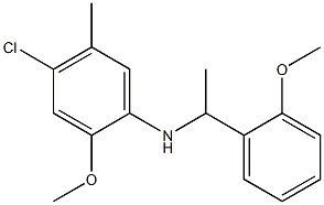 4-chloro-2-methoxy-N-[1-(2-methoxyphenyl)ethyl]-5-methylaniline Struktur