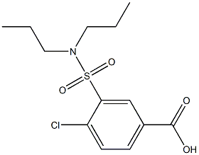 4-chloro-3-(dipropylsulfamoyl)benzoic acid Struktur