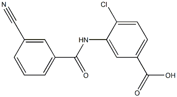 4-chloro-3-[(3-cyanobenzene)amido]benzoic acid Struktur